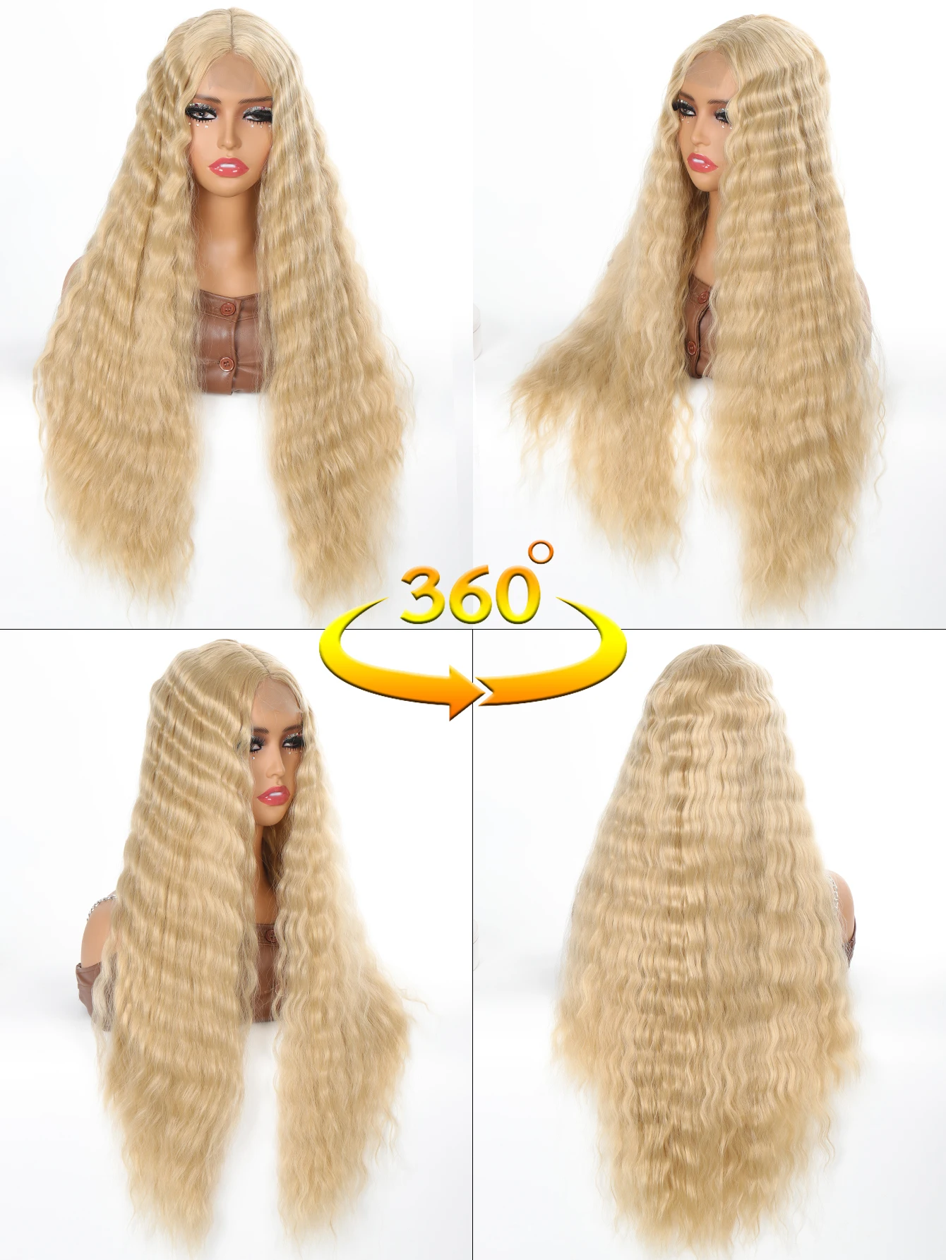 Synthetic water ripple Wigs Front  Natural Wigs Many Colors Lace Wig for Women Cosplay Wigs Heat Resistant Wigs