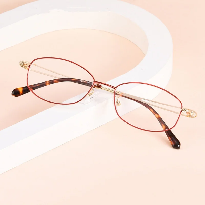 Hollow Out Brick Inlaid Women Eyeglasses Full Frame Eye Glass Female Optical Glasses Frames Colorful Fashion Spectacle Frame