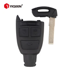 YIQIXIN For Fiat Croma Punto 500 Remote Car Key Shell Cover 3 Button With Emergency Small Blade SIP22 Smart Card Replacement