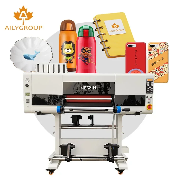 NEWIN Wholesale Price 4 Head Roll To Roll Uv Dtf Sticker Cup Wrap Printer With 3/4 I1600/i3200 Printheads