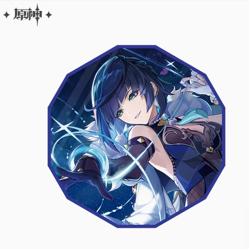 2024 Anime Genshin Impact Genius Invokation TCG Duel Great Event Series Yelan Quicksand Coaster Cup Mat Desk Decor Official