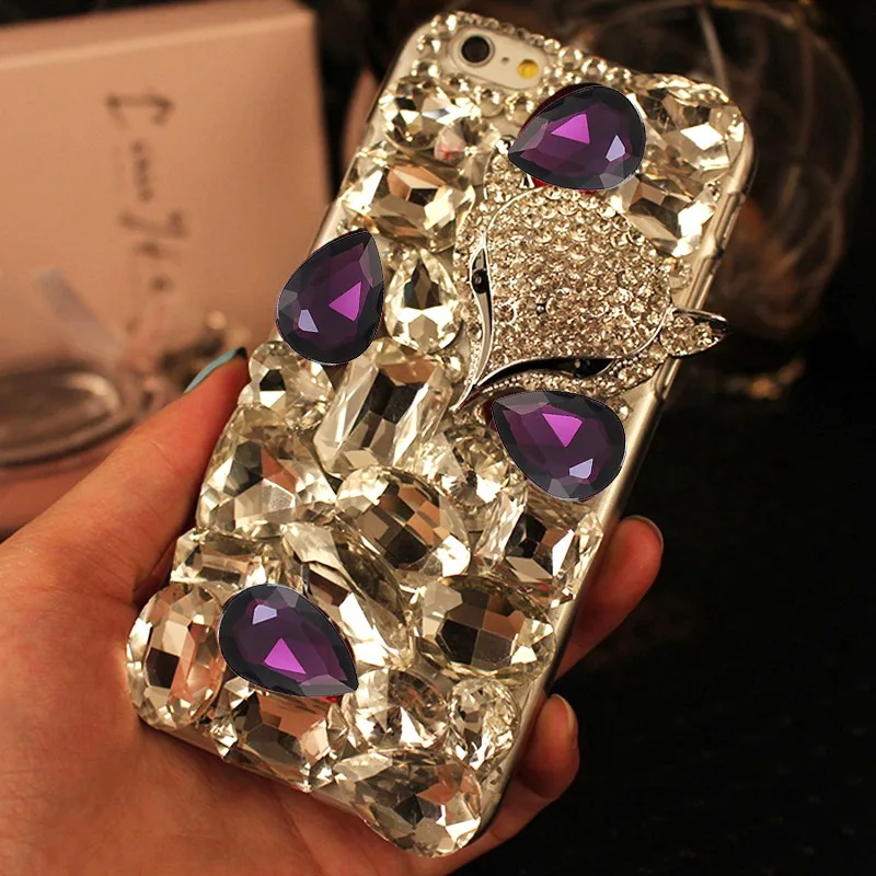 

Fox Diamon Phone Case For Apple Iphone 15 14 13 12 11 16 Pro Max Case Bling Glitter Funda for Iphone X XR XSMAX 7 8 Plus Case