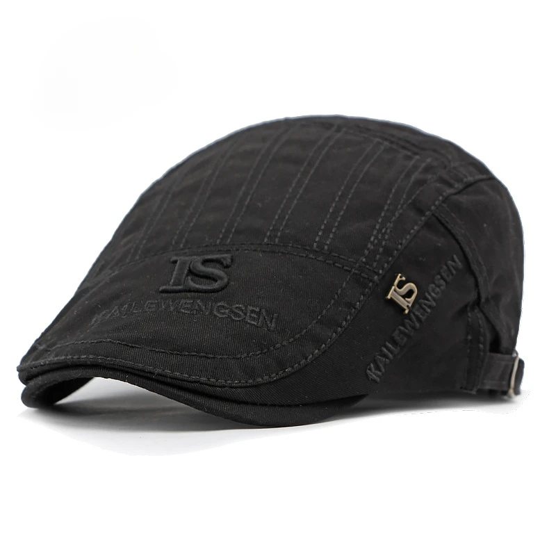 2025 قبعة الرجال الربيع الصيف التطريز قبعة قطنية البريطانية خمر موضة إلى الأمام قبعة المرأة قبعة الشباب عادية