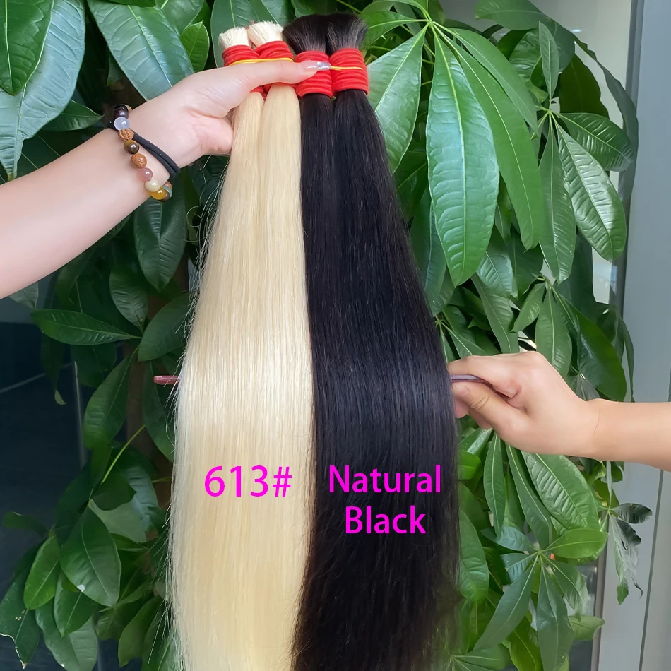 Mega Hair Cabelo Humano surowe wietnamskie pasma ludzkich włosów do zaplatania 100% nieprzetworzone bez wątku ludzkie włosy masowe doczepy