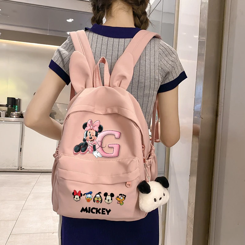 Mickey Minnie Mouse Girl School Bag Cartoon Anime Kid Boy Girl Knapsack Teenager Backpack Student BookBag Rucksack Children Gift