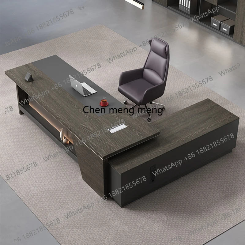 Luxury Vintage Boss Office Desk Storage High Quality Design In Stock Conference Office Desk Reception Schreibtisch Furniture