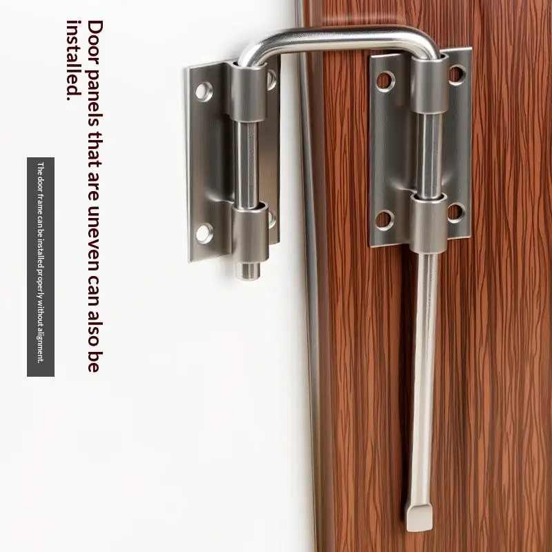Durable Stainless Steel Door Latch Lock 90 Degree Gate Latch Safety Anti Theft Buckle Hardware
