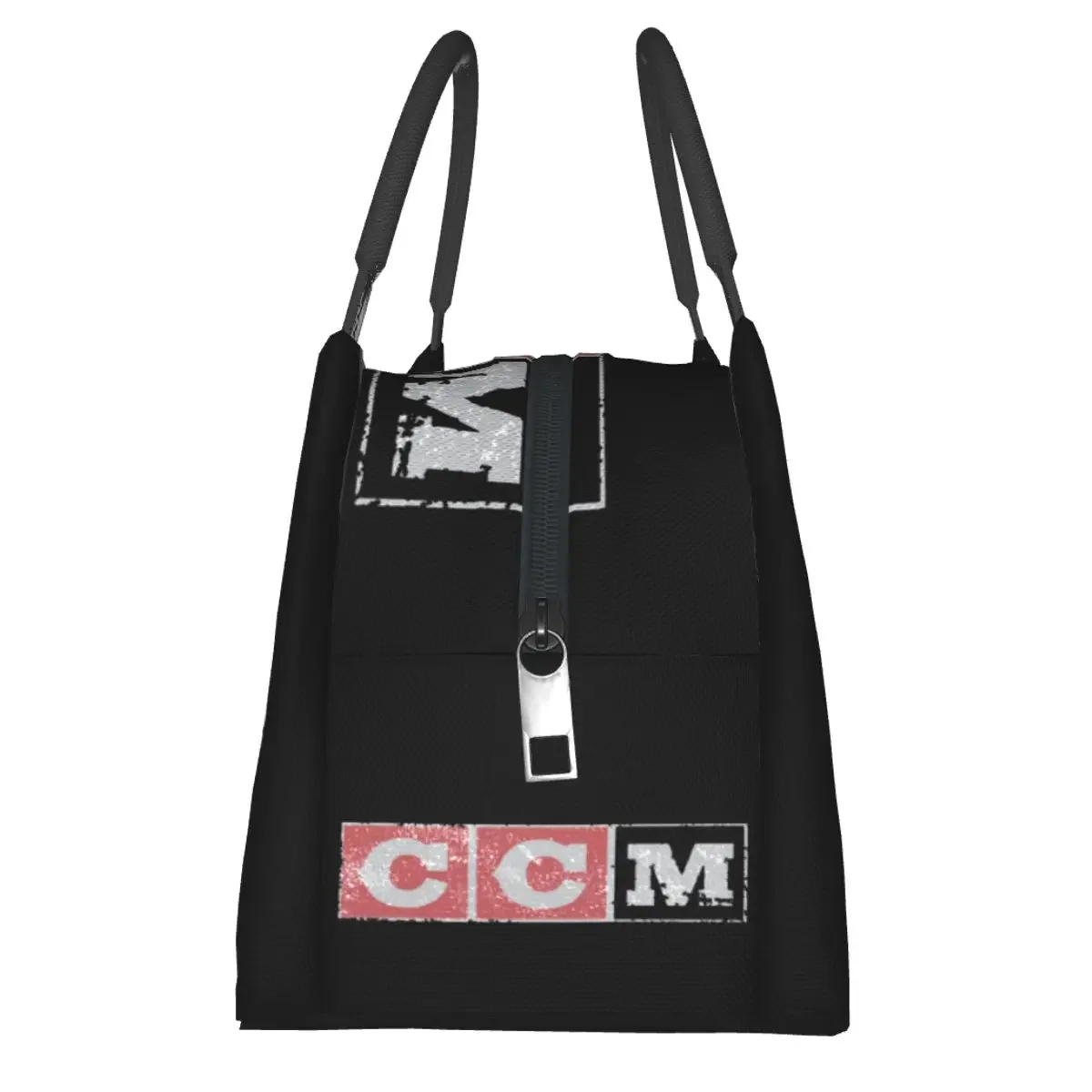 CCM Retro Ice Hockey Logo Lunch Bag Insulated Bento Box Portable Lunch Tote Picnic Bags Cooler Thermal Bag for Woman Girl Office