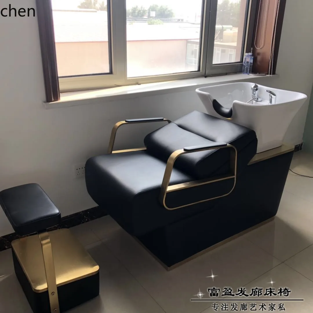 LXC شامبو سرير صالون حلاقة شقة الكذب صالون الشعر الجمال حزام الشعر سخان المياه تدليك نصف الكذب حوض عميق فلاشينغ السرير