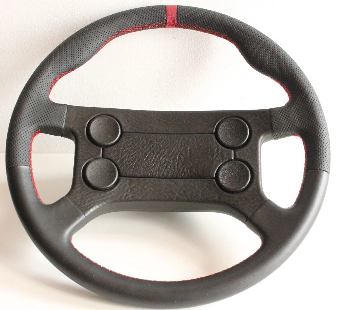 Steering Wheel OEM For VW Leather Golf Jetta Scirocco Mk1 Mk2 Red GTI Style 77-88\'