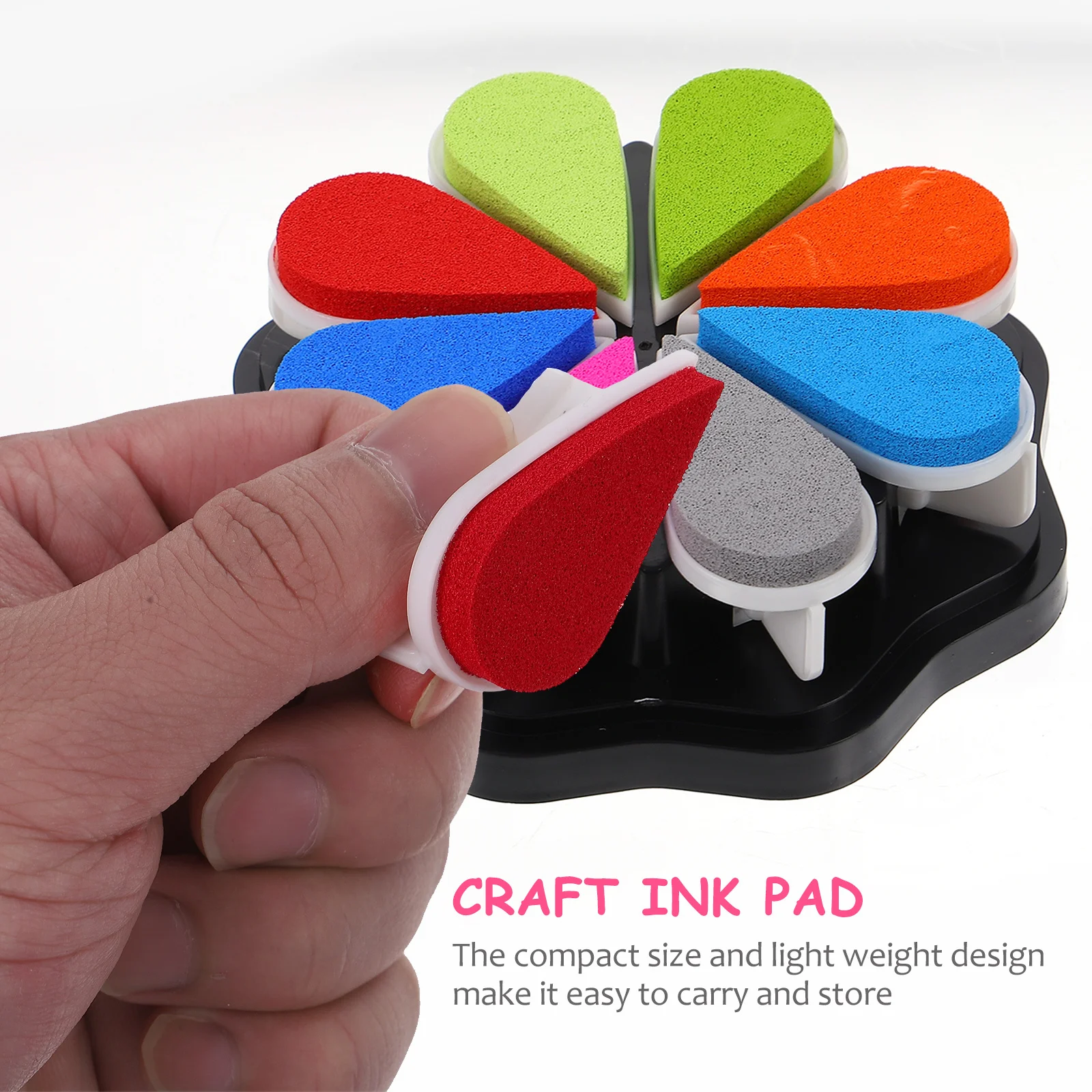

Petal Ink Pad Multicolor Stamps Partner Practical DIY Ink Pad Craft Supplies for Wall Painting Nursery Decoration