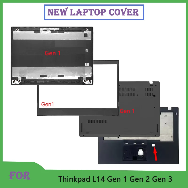 New For ThinkPad L14 Gen1 Gen2 Gen3 Laptop Shell LCD Screen Rear Lid Top Case/Back Cover/Front Bezel/Bottom Case/Hinges