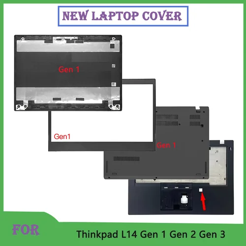 Nuevo para ThinkPad L14 Gen1 Gen2 Gen3 carcasa de ordenador portátil pantalla LCD tapa trasera cubierta superior/cubierta trasera/bisel frontal/cubierta inferior/bisagras