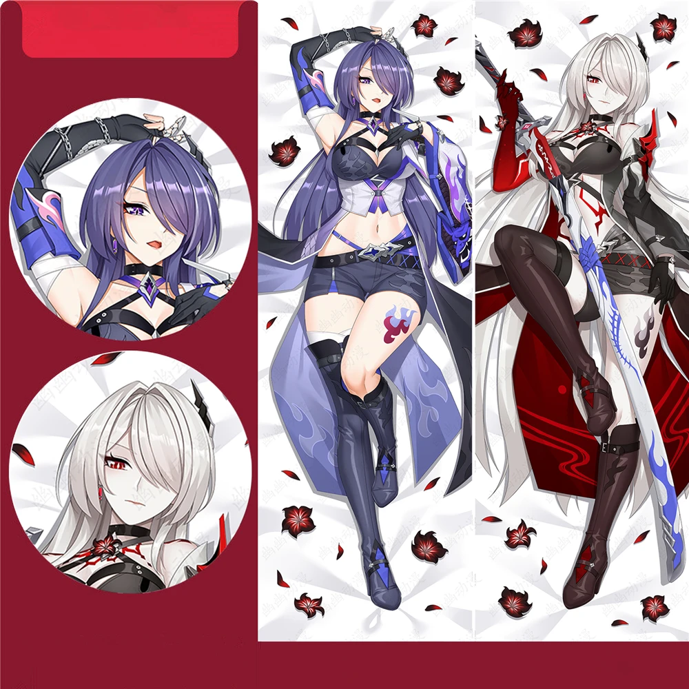 

Игра Honkai Star Rail Acheron Косплей Костюм персиковая кожа Подушка «Dakimakura» обнимающий тело опора