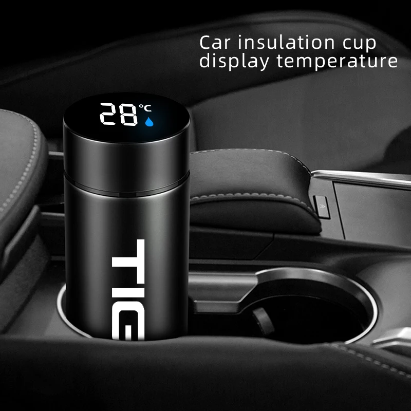 500ML Car Water Bottle Cup Thermos Smart Temperature Display Cup Heat For Chery Tiggo 3 4 5 7 PRO 8