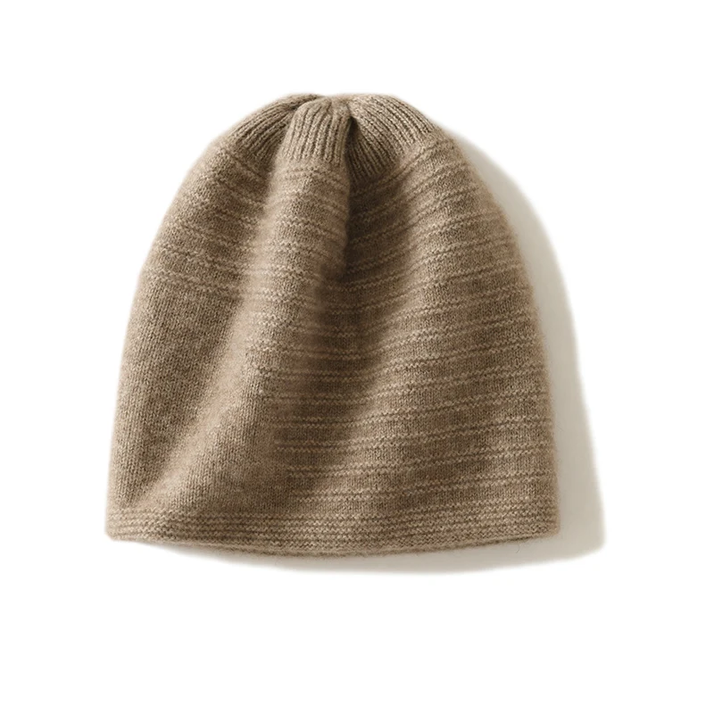 

Autumn and Winter New Women's Cashmere Hat 100% Cashmere Knitted Solid Color Women's Hat Fashionable Hot Selling Women's Hat