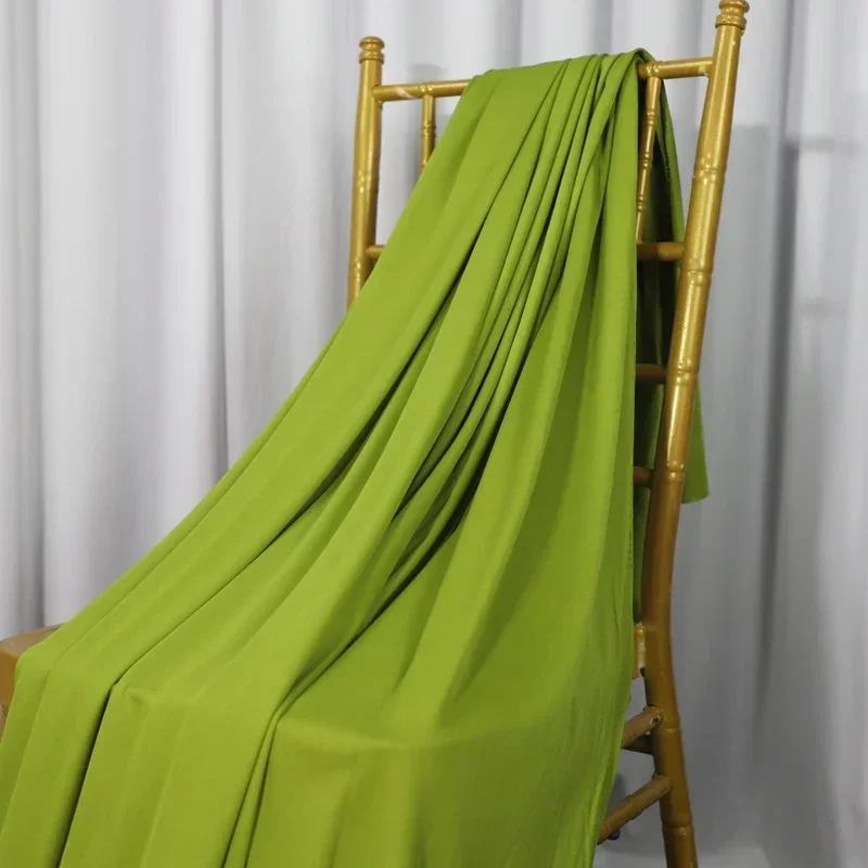 Green elastic knitted fabric wedding decoration curtain fabric background drape handmade DIY sewing dress lining designer fabric