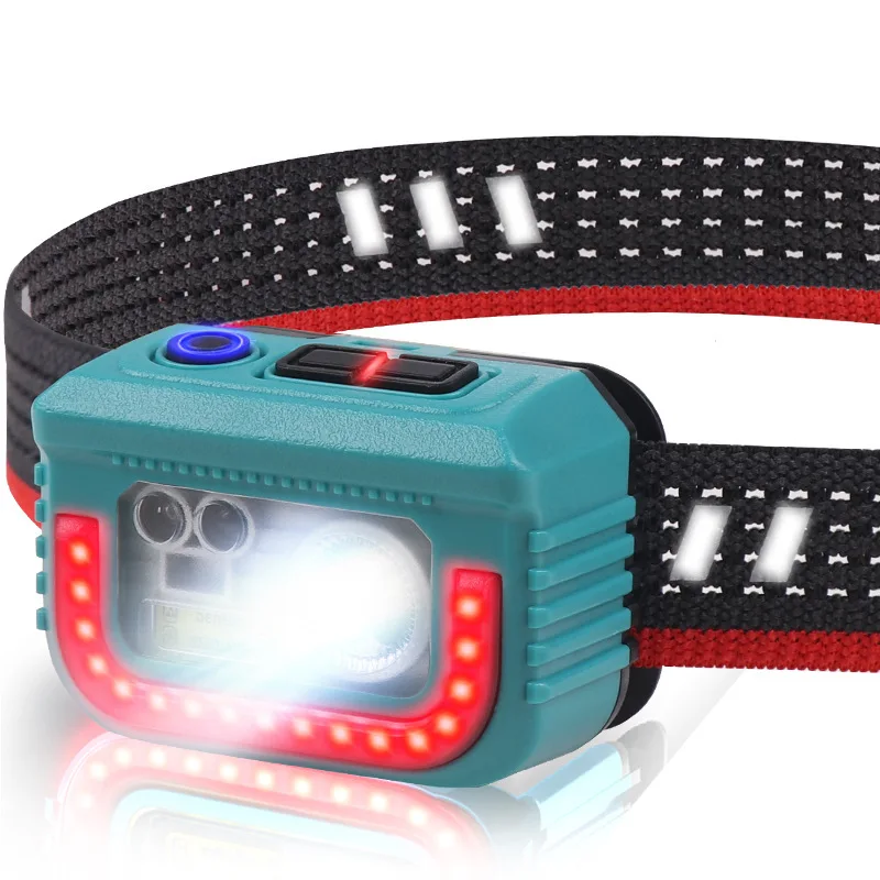 270LM Mini Flashlight, 90°rotating Head, Rechargeable Flashlight, Three-source Sensing, Head-mounted Waterproof Fishing Light