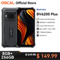 OSCAL Blackview BV6200 Plus Rugged Phone 11000mAh,6.56'' HD+ Display, T606 8GB 256GB,16MP+2MP AI Camera Android 14 Cell Phone