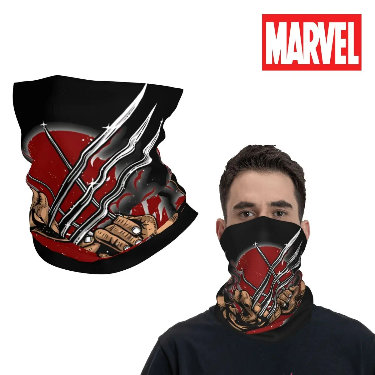 Popular Movies Deadpool & Wolverine Bandana Neck Gaiter Printed Motorcycle Motocross Face Scarf Multifunctional Headwear Cycling