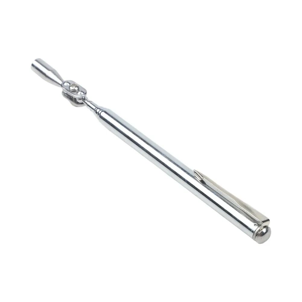 Silver Extendable Grabber Strong Magnetic Pickup Tool Magnetic Tool Lightweight 25.6g Metal Material Portable Storage