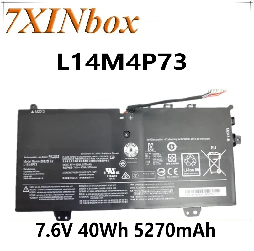 

7XINbox 7.6V 40Wh 5270mAh Original L14M4P73 Laptop Battery For Lenovo Yoga 700 700-11ISK 5B10K10215