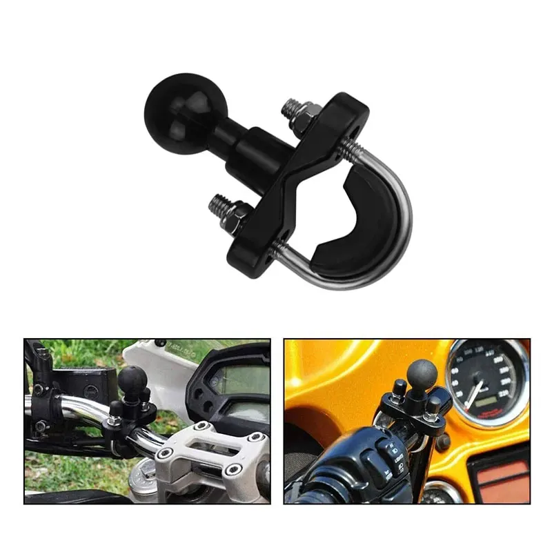 

Motorcycle U-shaped Base Rearview Mirror Fixed Ball Head Thin Tube Mobile Phone Bracket Handlebar U-lock