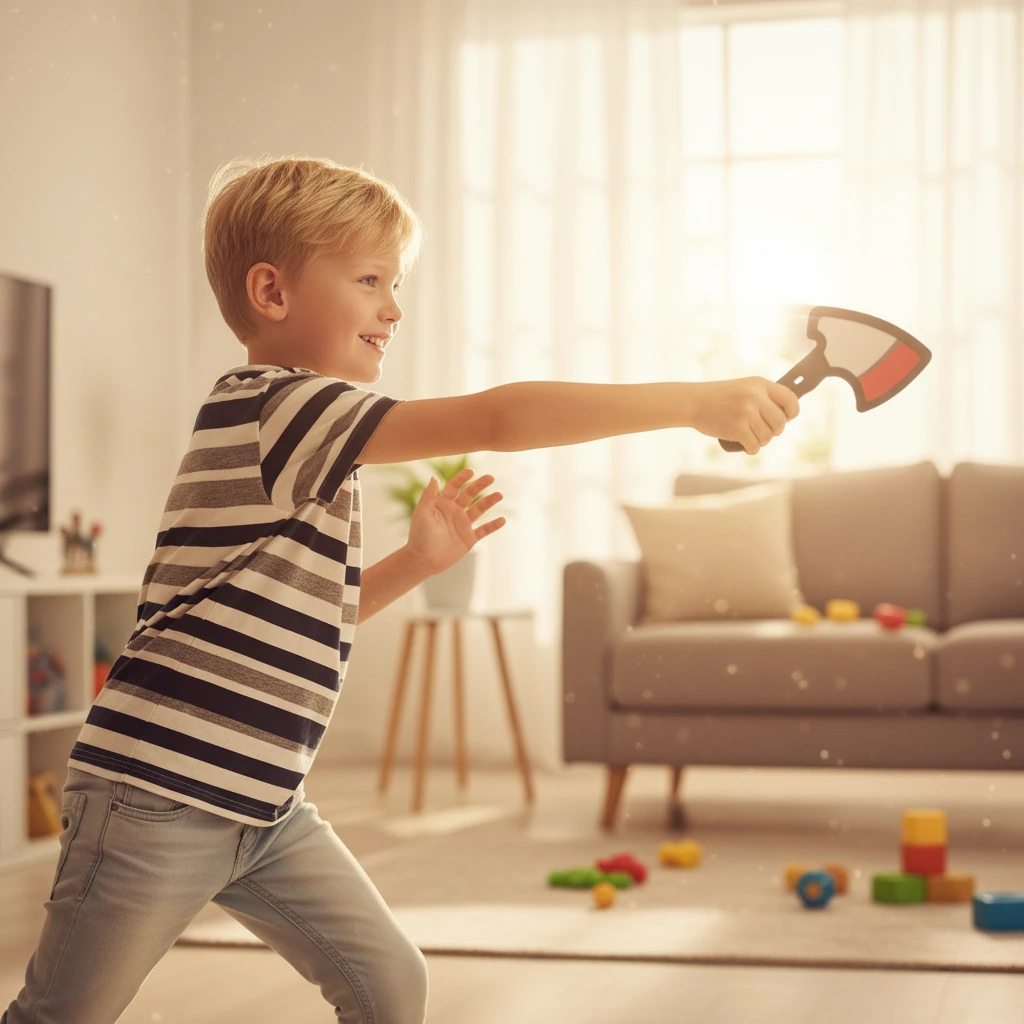 Kinder-Spielzeug Wurfaxt und Dartscheiben-Set, Bumerang-Darts für Wurfübungen, Sport und Eltern-Kind-Interaktion