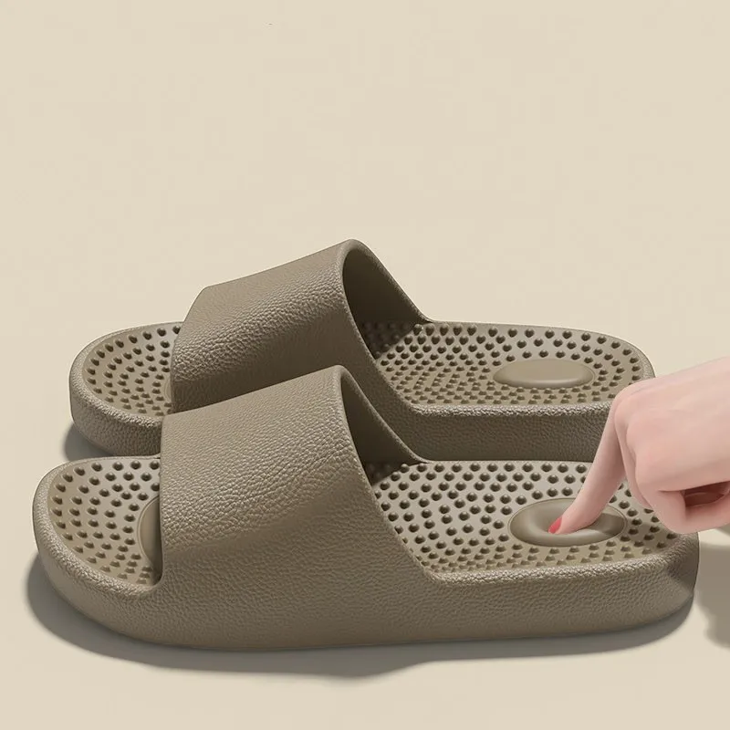 

Массажные тапочки для ног, женские и мужские, удобные, с мягкой подошвой, нескользящие, для душа, летние, легкие, для ванной, шлепанцы для пар