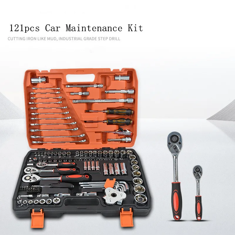 

121pcs Hand Tool Sets Car Repair Tool Kit Set Mechanical Tools Box for Home Socket Wrench Set Ratchet Screwdriver Kit