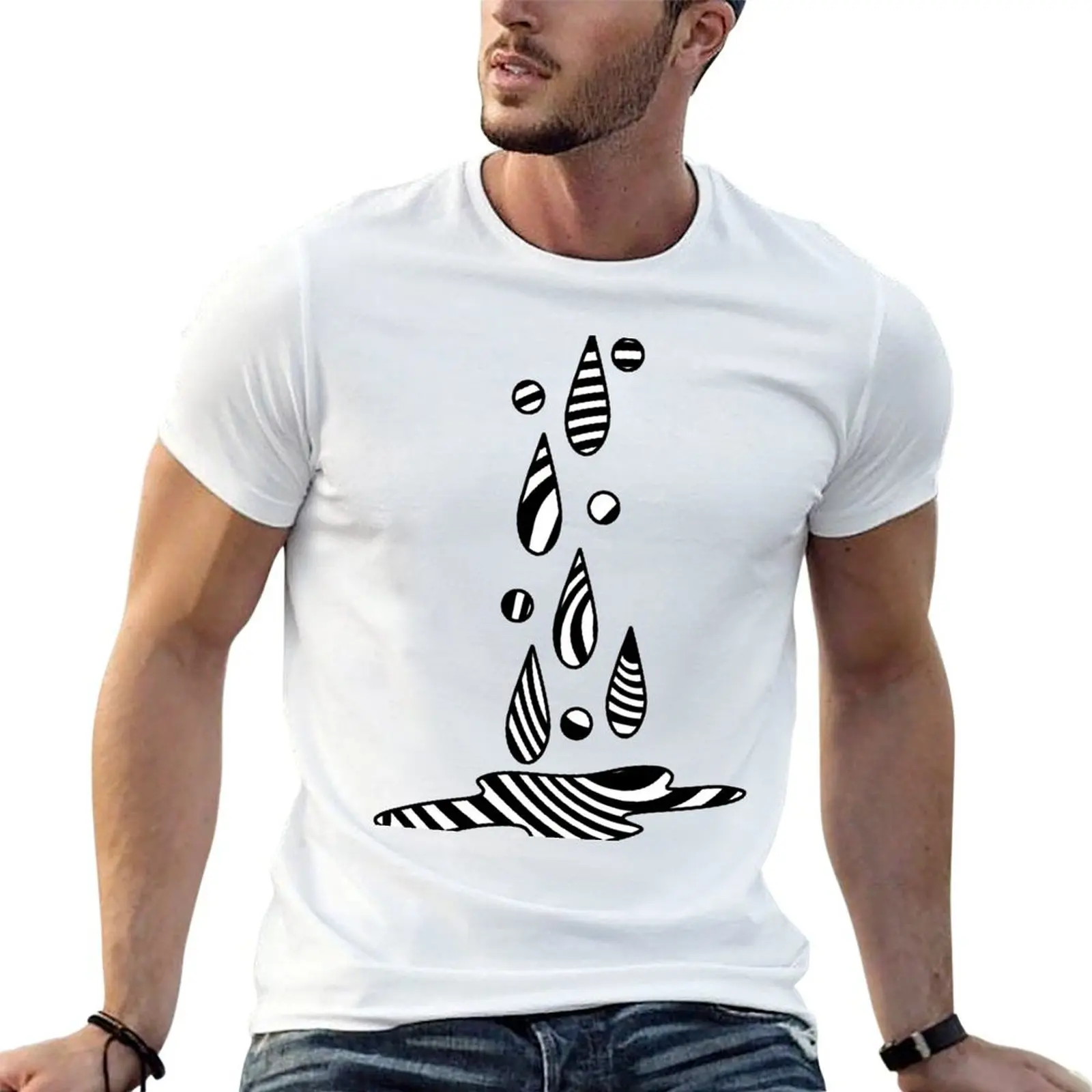 Black White Twist T-Shirt man t shirt designer man t shirt luxury men t shirt cotton 100% T-shirt