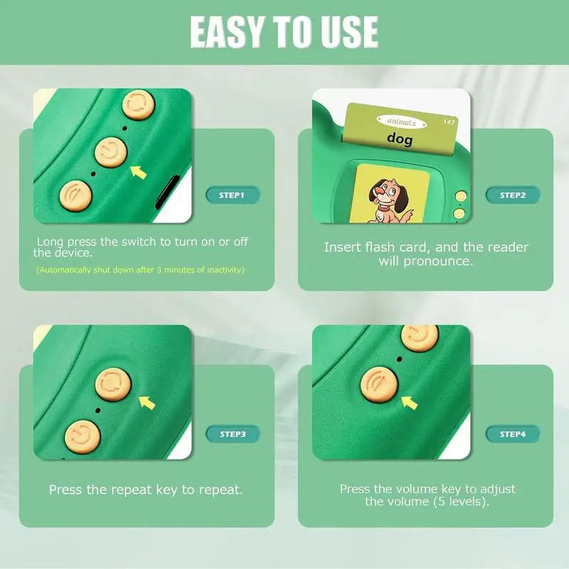 بطاقات فلاش ناطقة للأطفال الصغار، بطاقات فلاش ناطقة، ألعاب آلة التعلم التفاعلية للأعمار من 1 إلى 3 سنوات للأولاد والبنات والأطفال