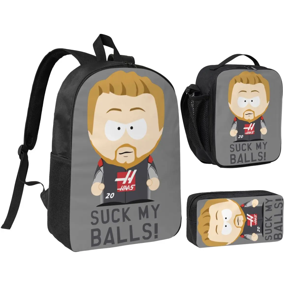 

Рюкзак Kevin Magnussen SouthsPark 3pecs/set для студентов, рюкзак, сумка для обеда, пенал