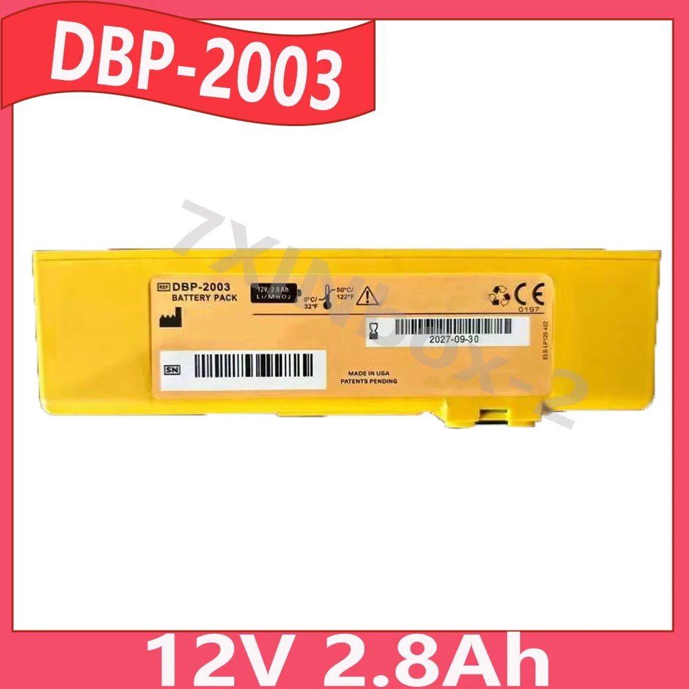 New Genuine 2027 DCF-2003 DBP-2003 12V 2.8Ah Battery For Defibtech View AED Pack EXP 6600mAh