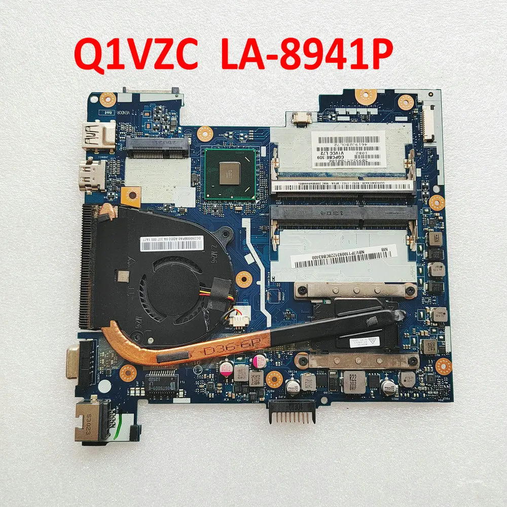 

Q1VZC LA-8941P Mainboard + Heatsink For Acer ASPIRE One 756 V5-131 V5-171 Notebook NBM3A11003 Laptop Motherboard HM70 1007U CPU