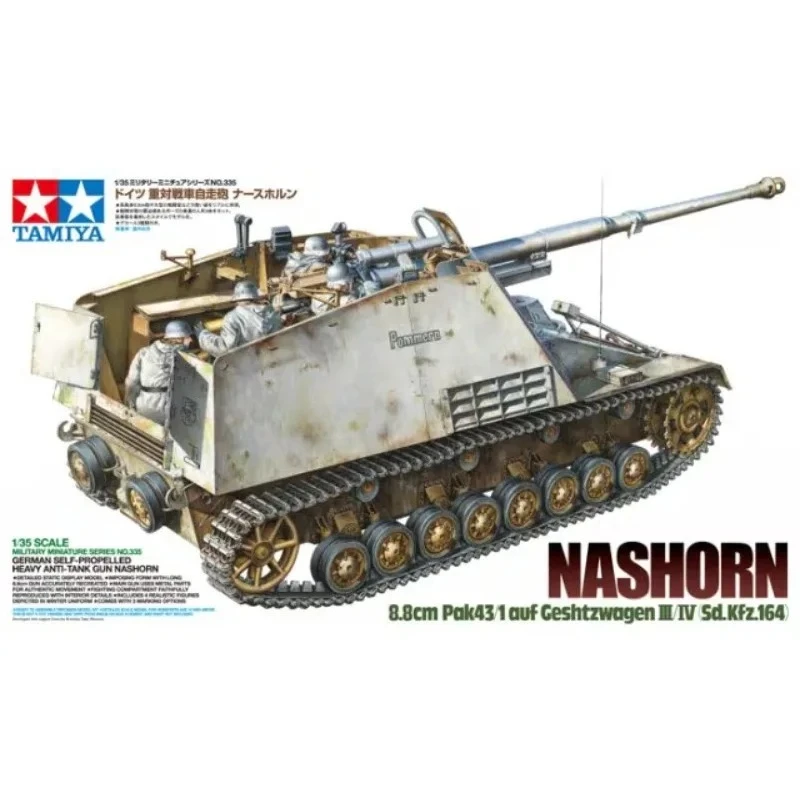 

TAMIYA 1/35 35335 Nashorn 8,8 см Pak43/1 auf tekstoützwagen III/IV (Sd. Kfz.164) Военная сборная масштабная модель, комплект игрушек «сделай сам»