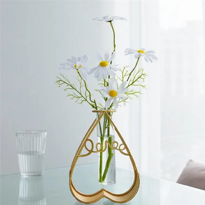 【Flash-Deal!】Creatives Hydroponic Glass Test-Tube Vase Desktop Ornaments Living Room Table Decoration Crafts Easy To Use