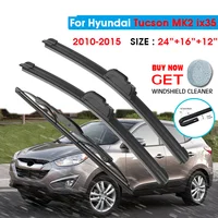 Juego de limpiaparabrisas delantero y trasero de coche para Hyundai Tucson MK2 ix35 2010 2011 2012 2013 2014 2015 ventana trasera delantera 24 ""+ 16"" + 12""
