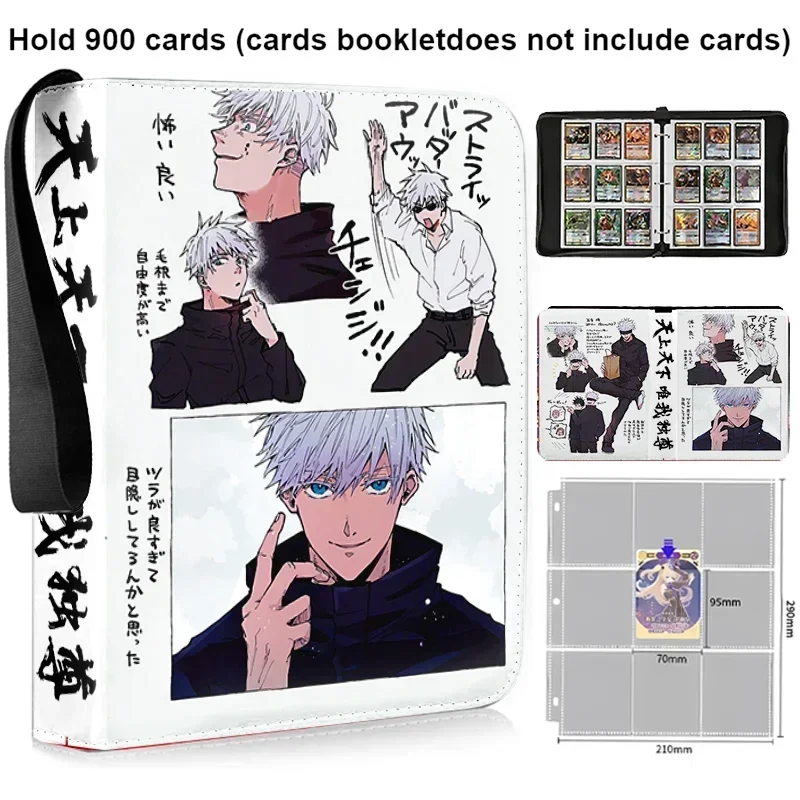 400/900 PCS Jujutsu Kaisen Satoru Gojo Anime Collection Album na karty Folder na książki Phantom Parade Zipper Card Binder Holder Toy Gift