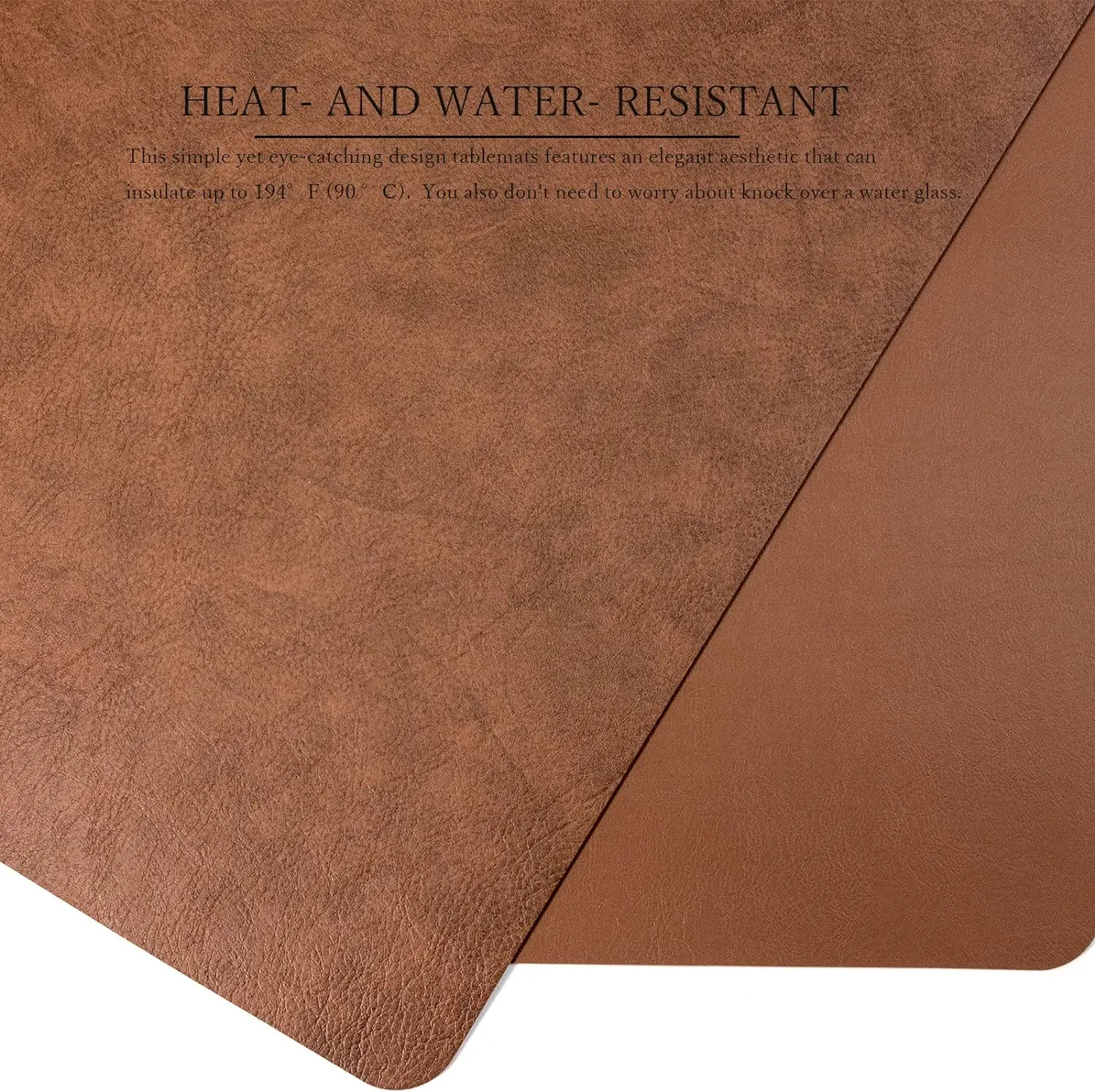 1/4/6pcs Home Kitchen Heat Resistant Leather Placemats Cafe bar Cleaning Wipeable Washable Place Mat Indoor Outdoor Mats & Pads