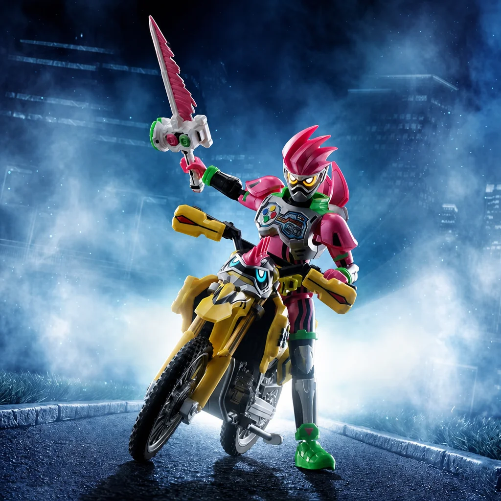 Blokees Kamen Rider Ex-Aid S01 Assembled Figure, Action Gamer With Motorcycle Accessory, Anime Collectible Model, Hobby Display
