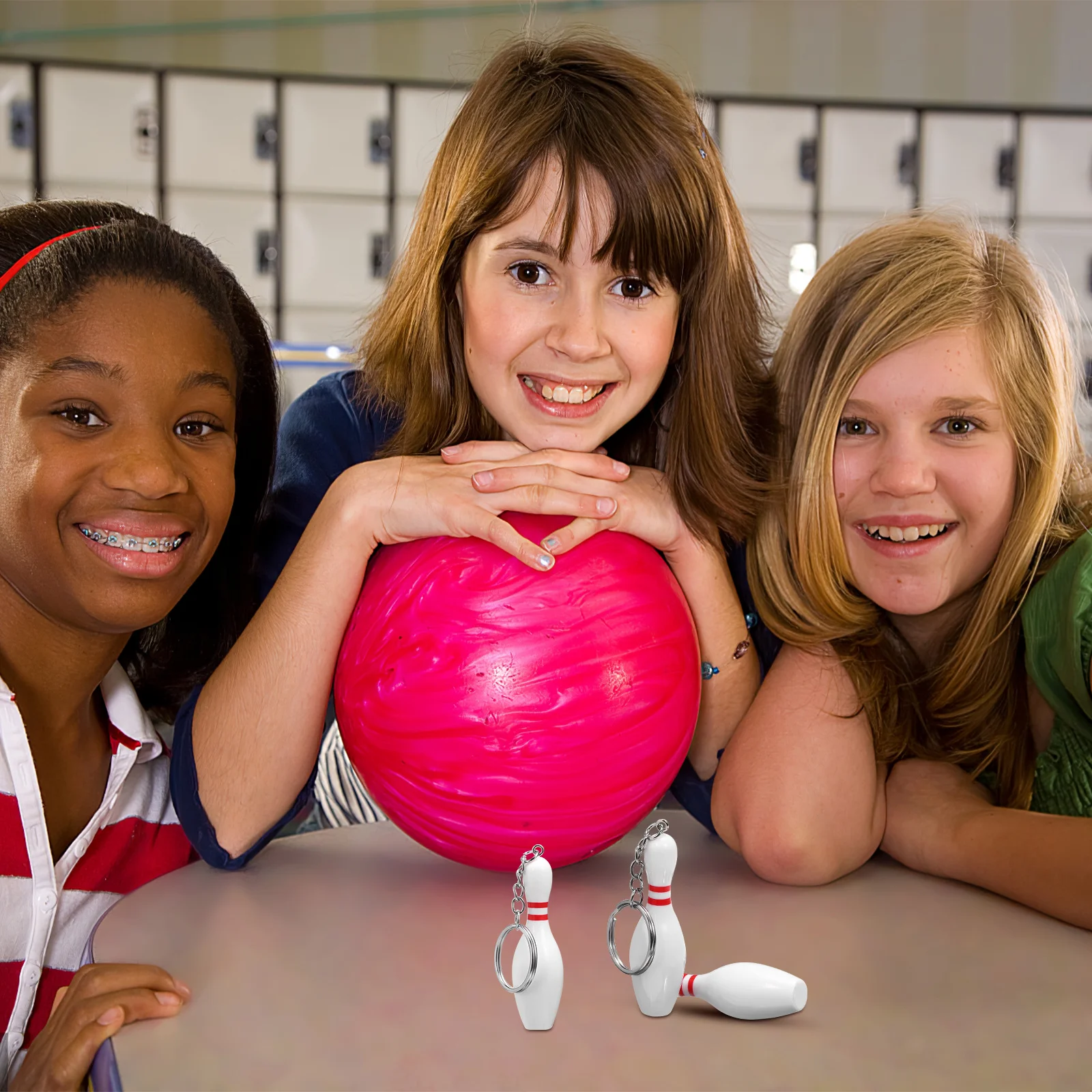 

8 шт., брелки для ключей в виде боулинга, подвеска, спортивный брелок, мини-булавка для боулинга, украшение для сумок, рюкзаков, вечерние брелки для рюкзаков