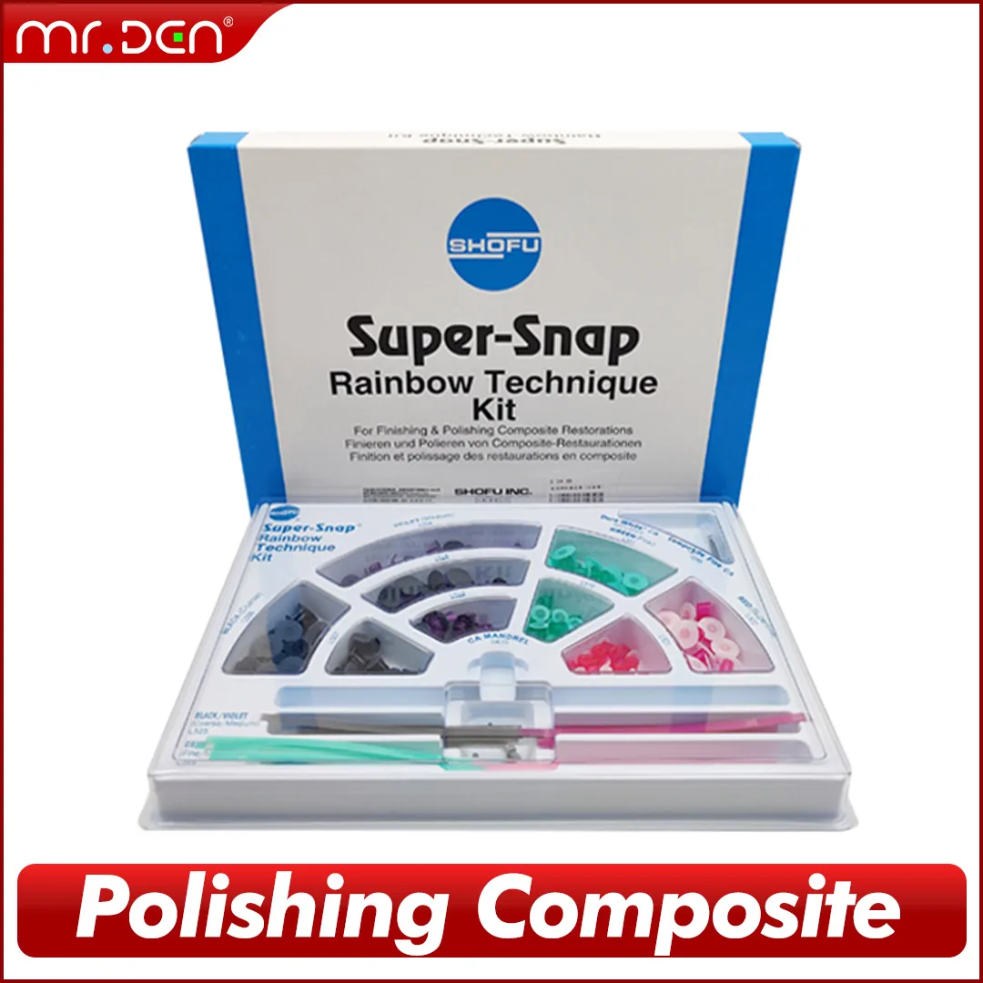 

Super-Snap Rainbow Technique Kit CA 0500 Dental Oral Resin Polishing Discs Set Finishing System Dentistry Instrument