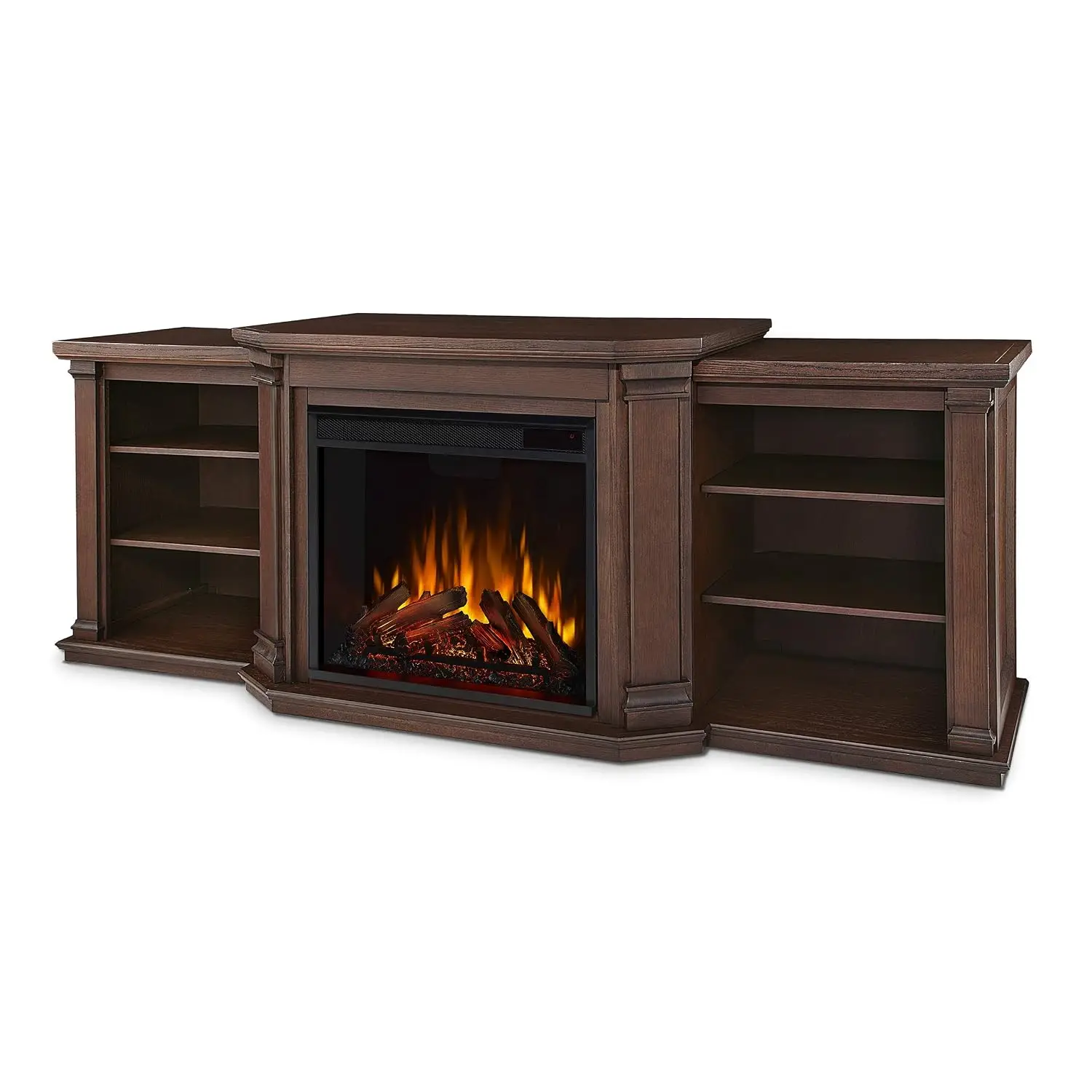 Valmont 74" Electric Fireplace TV Stand for TVs up to 70 inches, Entertainment Center with Adjustable Shelves and Storage