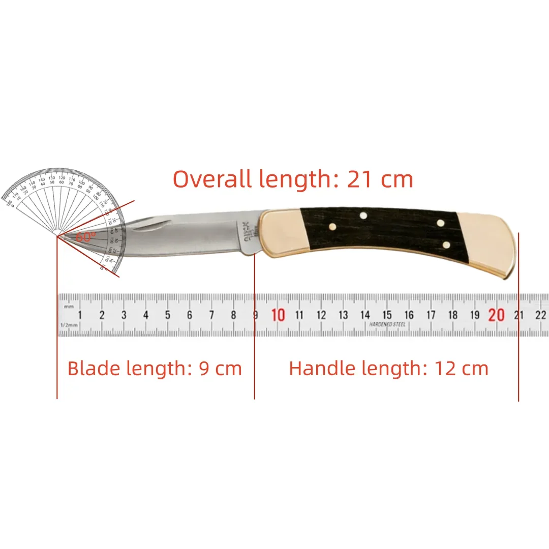 B110 Classic Handcrafted Brass Pocket Knife with Walnut Handle Folding Convenient Everyday Carry Knife