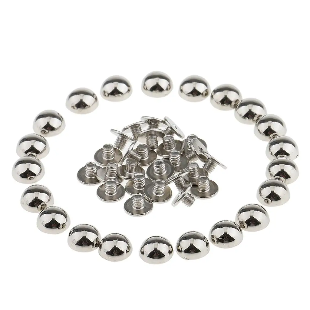 Leather Rivets 8mm Dome Studs Buttons Metal Fasteners Leathercrafts Accessories Kit for Bracelets Jeans Jackets Shoes Bag Repair