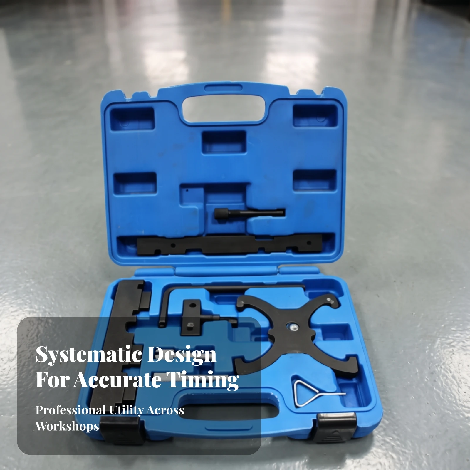 Engine Timing Tool Kit Easy to Use Timing Tool Set with Carrying Case Carbon Steel Portable for Mechanics, Auto Repair Shop