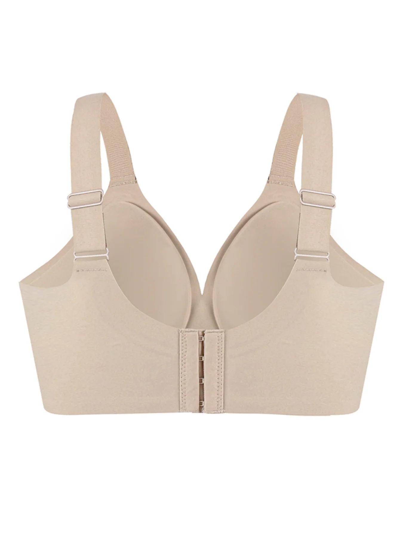 3PCS Plus size seamless jelly gel solid color full coverage anti sagging collection bra, comfortable and high elastic wireless u
