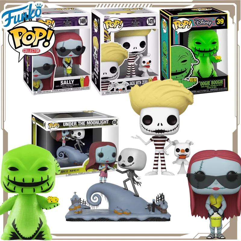 

Funko POP Original The Nightmare Before Christmas Jack and Zero Oogie Boogie Action Figure Toys for Boys Girls Kids Gift Model