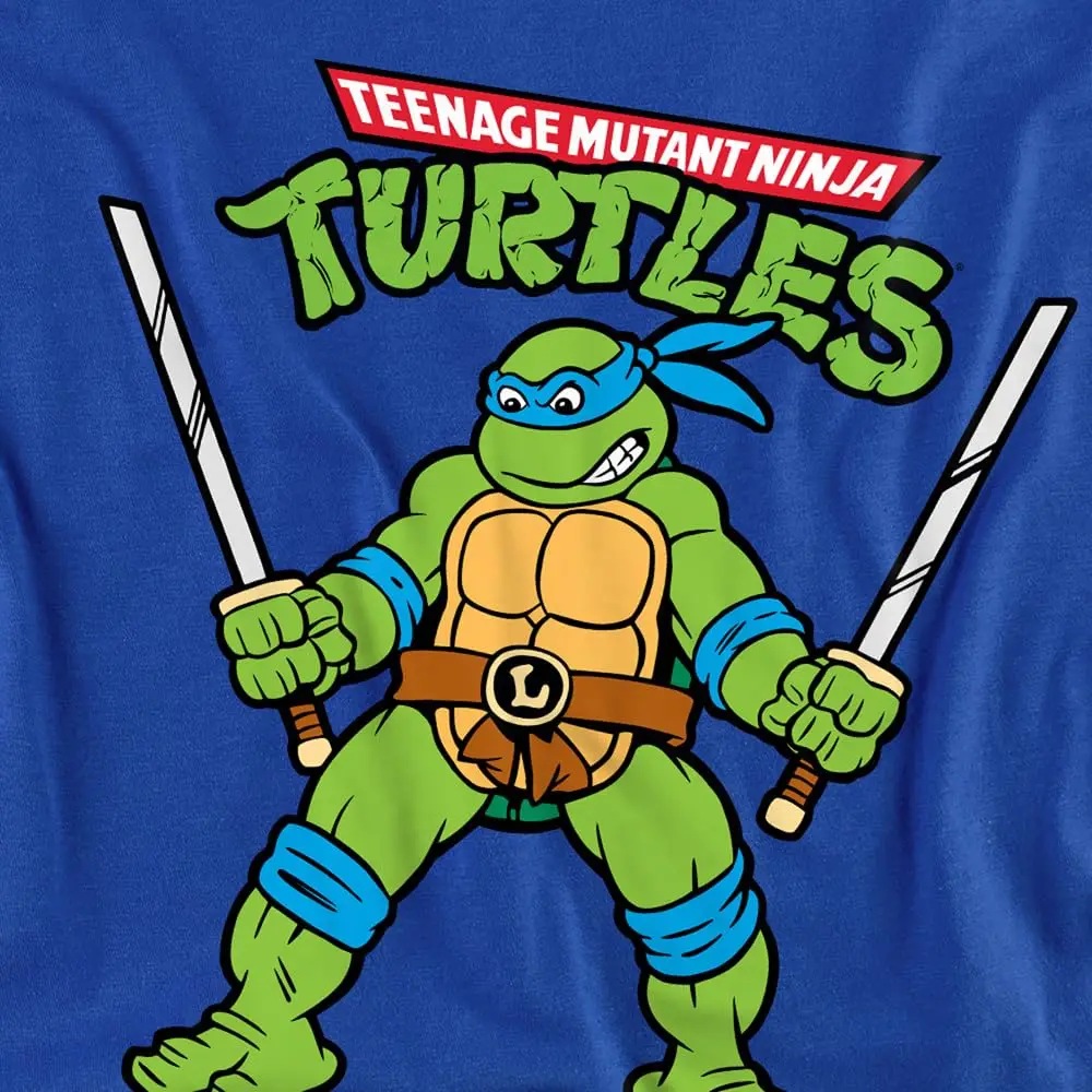 Classic TMNT Teenage Mutant Ninja Turtles Unisex Adult T Shirt, Retro Leo